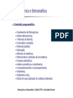 Eletroquímica e Eletroanalítica: Conteúdo Programático