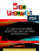 Word Formations: Presents By: Ms. T.P.G.Thaanuja Krishani Pieris