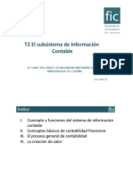 T2 El Subsistema de Información Contable: 1º Curso Del Grado de Ingeniería Informática de La Universidade Da Coruña