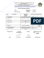 Daftar Pengambilan Bahan