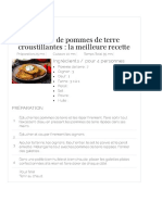 Journal Des Femmes - Galettes de Pommes de Terre Croustillantes - La Meilleure Recette