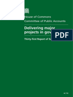 Delivering Major Projects in Government: House of Commons Committee of Public Accounts