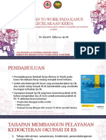 Return To Work Pada Kasus Kecelakaan Kerja: Dr. David R. Wibowo, SP - Ok
