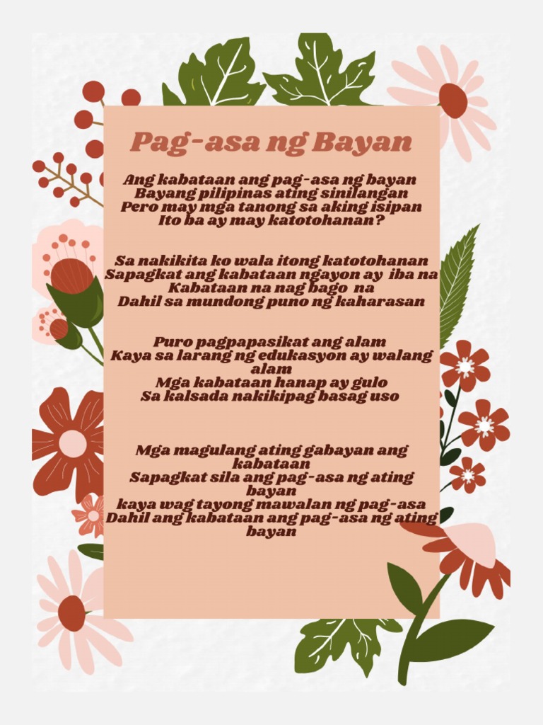 Pag Asa NG Bayan | PDF