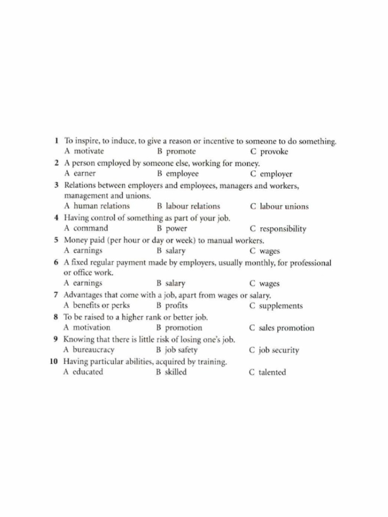Key Employment Terms Explained | PDF