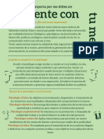 Póster Verde Minimalista Monótono Salud Mental Síntomas de Depresión Salud Información