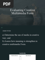 Evaluating Creative Multimedia Form