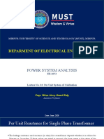 MUST Power System Analysis Lecture on Per Unit Calculations