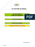 Lista de Preços Públicos Sugeridos Exclusiva Estado de São Paulo 01 de Setembro de 2022