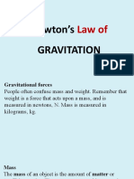 Newton's Gravitation: Law of