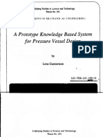 A Prototype Knowledge Based System For Pressure Vessel Design