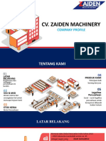 Company Profle CV Zaiden Machinery
