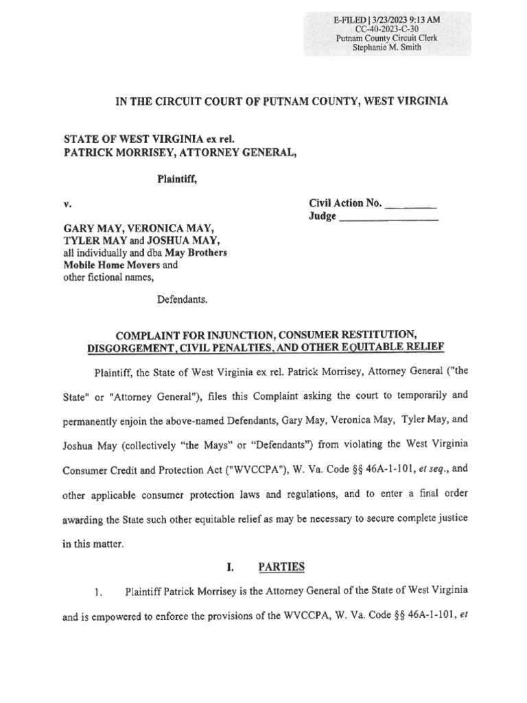 West Virginia Attorney General Lawsuit PDF
