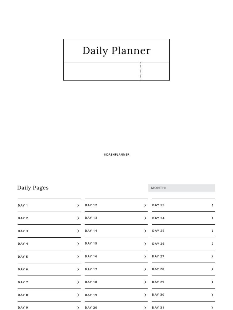 Daily Planner - Landscape | PDF