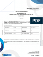 Certificado de Pensión Fiduprevisora S.A. Fondo Nacional de Prestaciones Sociales Del Magisterio