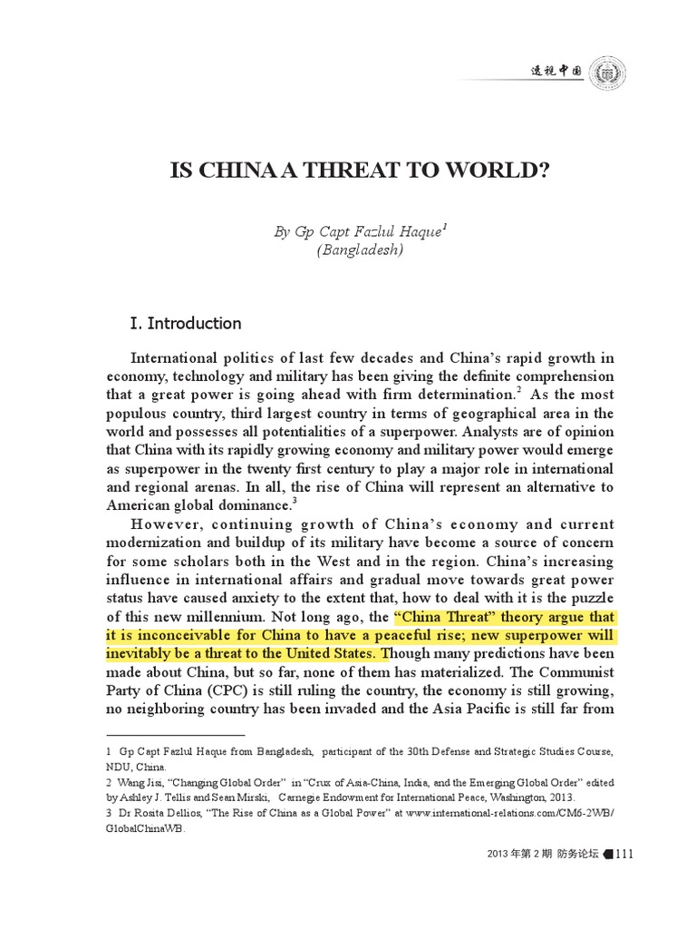 Global Impact of China's Rise | PDF | China | World Politics
