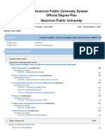 American Public University System Official Degree Plan American Public University