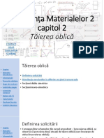 Rezistența Materialelor 2 Capitol 2: Tăierea Oblică