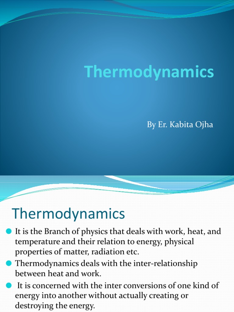7 Thermodynamics | PDF | Laws Of Thermodynamics | Thermodynamics