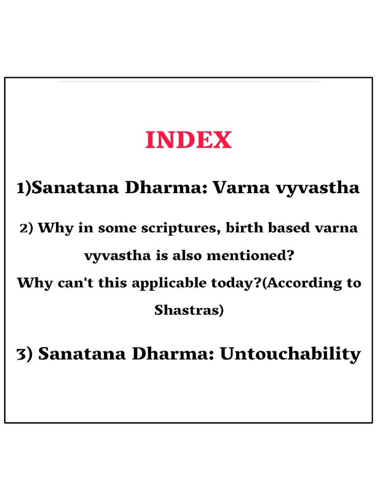 Understanding Varna Vyvastha and Untouchability PDF