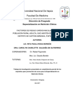 Universidad Nacional de Itapúa Facultad de Medicina: Dirección de Posgrado Especialización en Nutrición Clínica