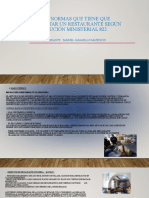 Tema: Normas Que Tiene Que Respetar Un Restaurante Según Resolución Ministerial 822