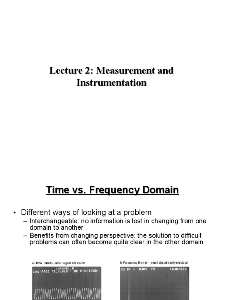 Time and Frequency Domain Analysis | PDF | Signal (Electrical ...