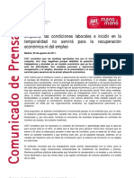 Empeorar Las Condiciones Laborales e Incidir en La