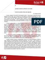 Artigo de Opinião - Modelo Tema: Aborto. Proposta de Redação: A Questão Do Aborto No Brasil e No Mundo