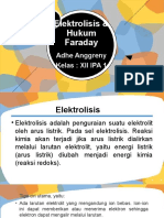 Elektrolisis & Hukum Faraday: Adhe Anggreny Kelas: XII IPA 1