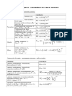 Correlações para A Transferência de Calor Convectiva