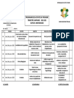 Programme Des Activites Du Troisieme Trimestre Campagne 2022-2023 Secteur: Brofodoume