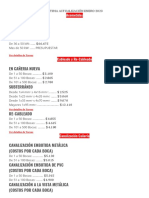 Lista de Precio Electricidad Trimestre 1 2023