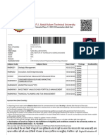 AKTU Exam Admit Card for MBA 3rd Sem