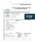 Plano de Trabalho para Execucao de Obras Rodoviarias