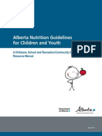 Alberta Nutrition Guidelines For Children and Youth 2011