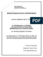 Lectura Obligatoria Del 4º Tema: "La Globalización y El Estado