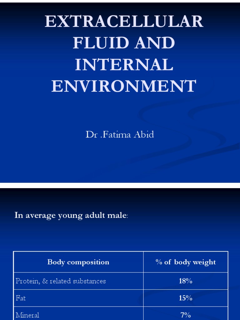 Extracellular Fluid PDF Chemistry Physiology