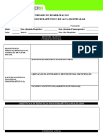 Relatório fisioterapêutico de alta hospitalar