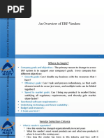 An Overview of ERP Vendors