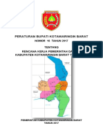 Peraturan Bupati Kotawaringin Barat: Tentang Rencana Kerja Pemerintah Daerah Kabupaten Kotawaringin Barat TAHUN 2018