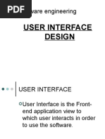 Software Engineering: User Interface Design