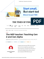 TOI-The NEP Teacher - Teaching Gen Z and Gen Alpha-16-9-21