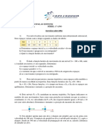 MRU Física exercícios