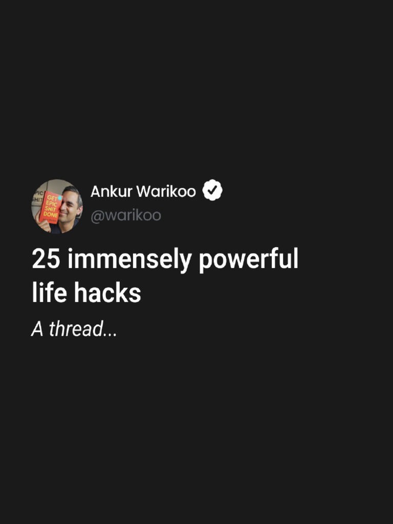 25 Immensely Powerful Life Hacks PDF
