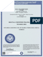 University Certificate Translation