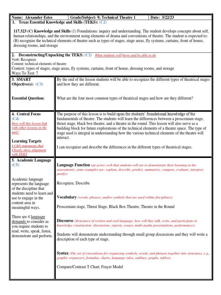 Understanding Theatrical Stage Types | PDF | Educational Assessment ...