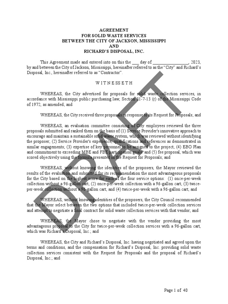 View of 3-30-23 Proposed Contract Solid Waste Collection | PDF | Waste ...