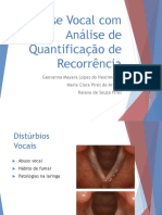 Análise Vocal Com Análise de Quantificação de Recorrência