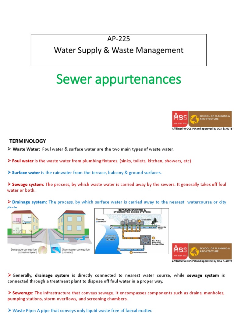 Sewer & Appurtenances | PDF | Sanitary Sewer | Storm Drain